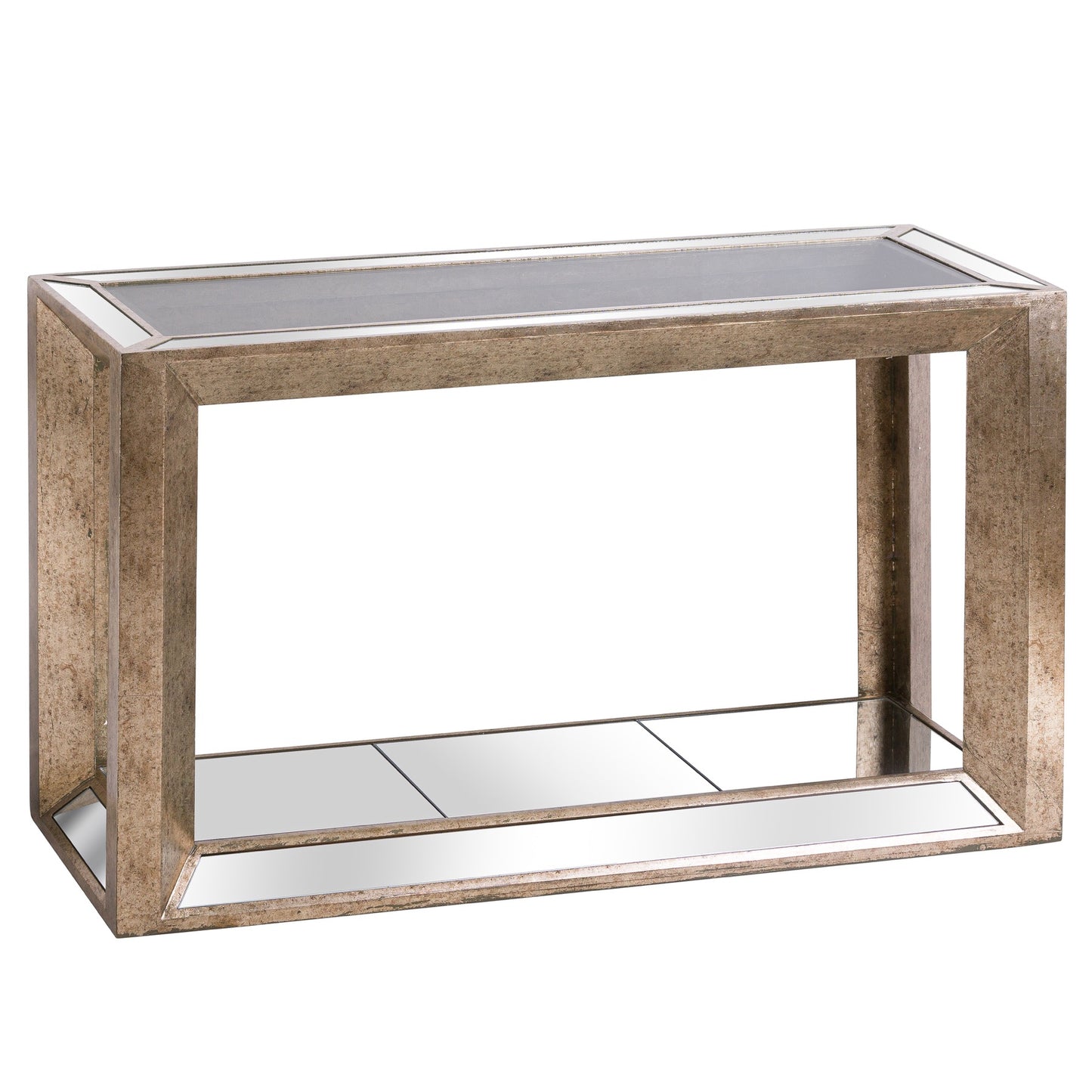 Augustus Mirrored Console Table with Shelf - Red Ross Retail-Furniture Specialists 
