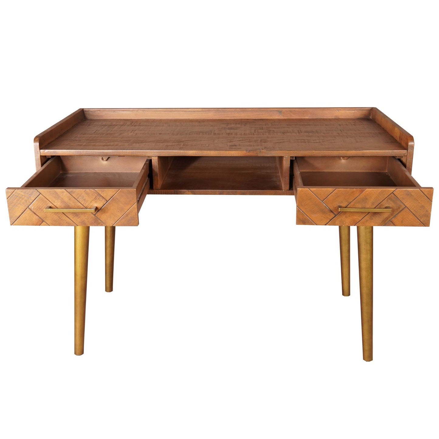 Havana Gold 2 Drawer Desk - Red Ross Retail-Furniture Specialists 