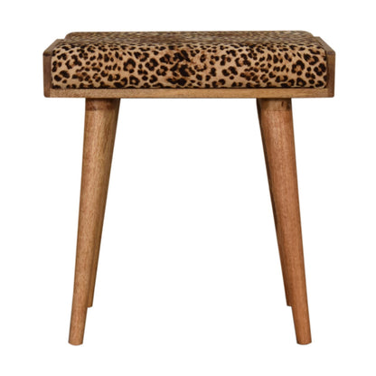 Leopard Velvet Tray Style Footstool - Red Ross Retail-Furniture Specialists 