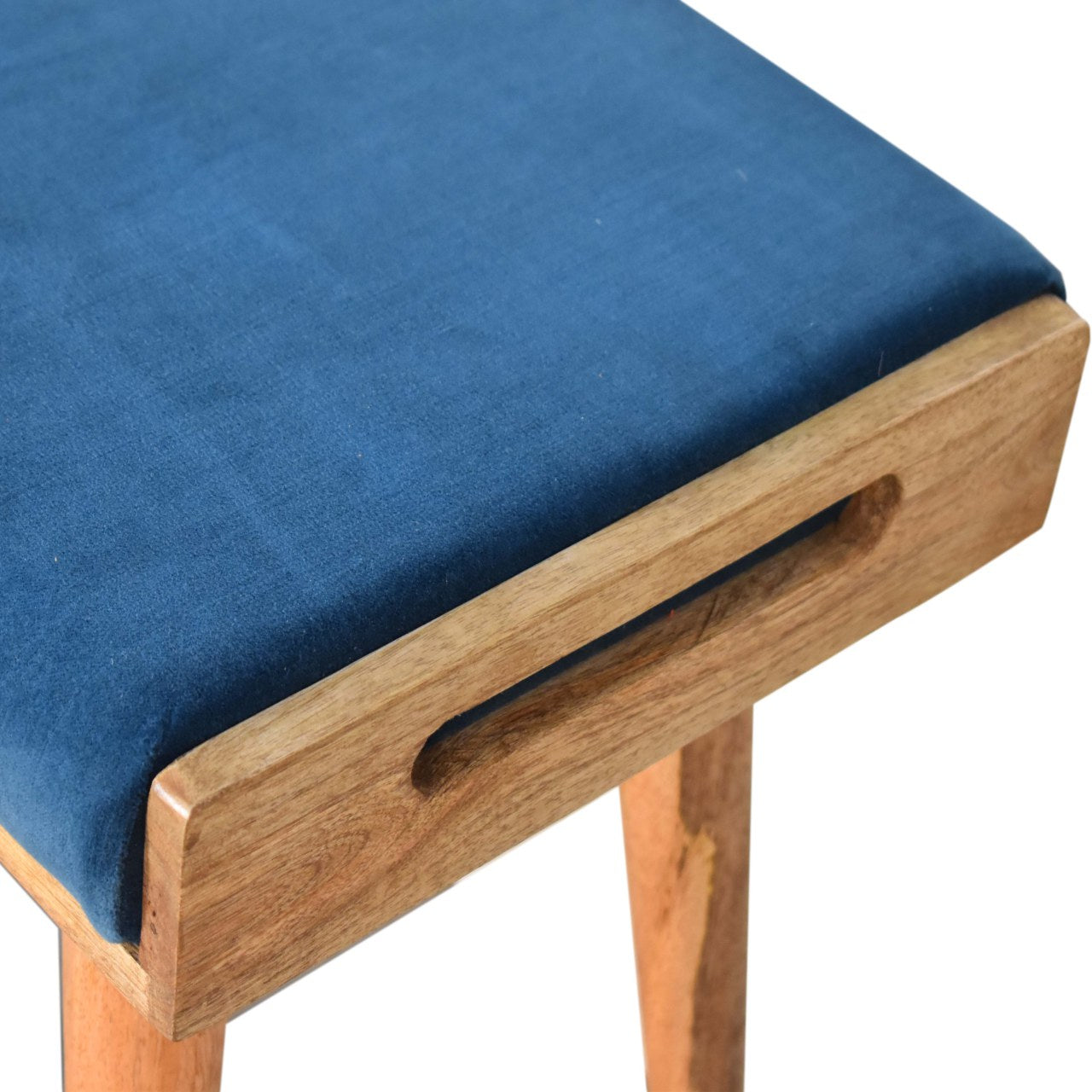 Teal Velvet Tray Style Footstool - Red Ross Retail-Furniture Specialists 
