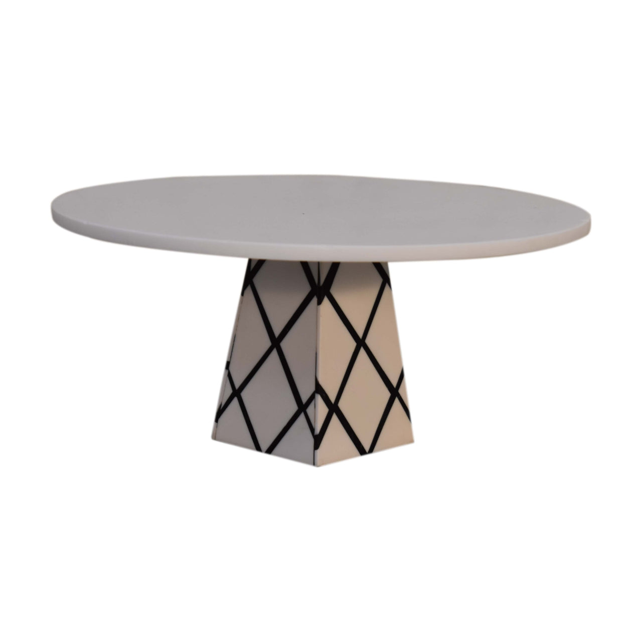 White Cross Base Resin Cake Stand - Red Ross Retail-Furniture Specialists 