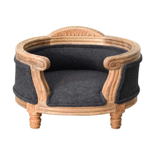 Carved Battleship Tweed Pet Bed - Red Ross Retail-Furniture Specialists 