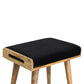 Black Velvet Tray Style Footstool - Red Ross Retail-Furniture Specialists 