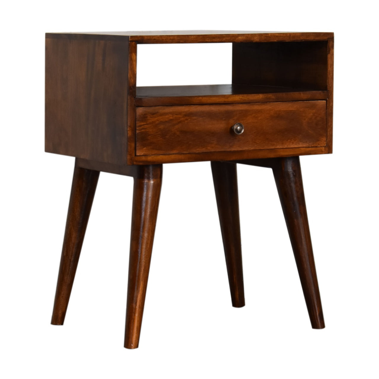 Modern Chestnut Solid Wood Bedside - Red Ross Retail-Furniture Specialists 