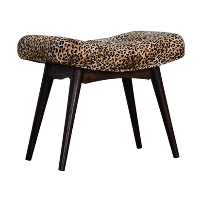 Leopard Print Curved Bench - Red Ross Retail-Furniture Specialists 