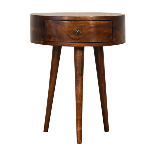 Chestnut Semi Circle Bedside - Red Ross Retail-Furniture Specialists 