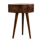Chestnut Semi Circle Bedside - Red Ross Retail-Furniture Specialists 