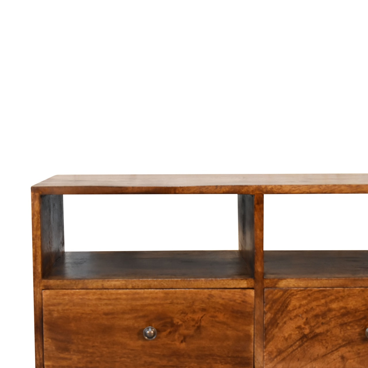 Chestnut Nordic Style TV Unit with 3 Drawers - Red Ross Retail-Furniture Specialists 