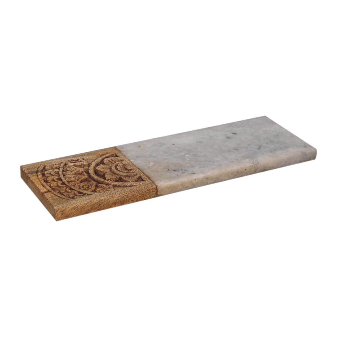 Rectangle Marble and Carved Wood Chopping Board - Red Ross Retail-Furniture Specialists 
