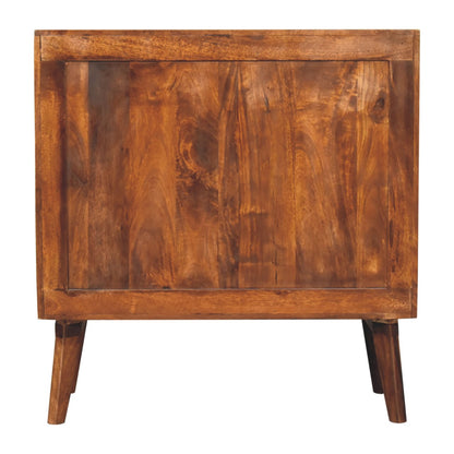 Chestnut Cubed Brass Inlay Cabinet - Red Ross Retail-Furniture Specialists 