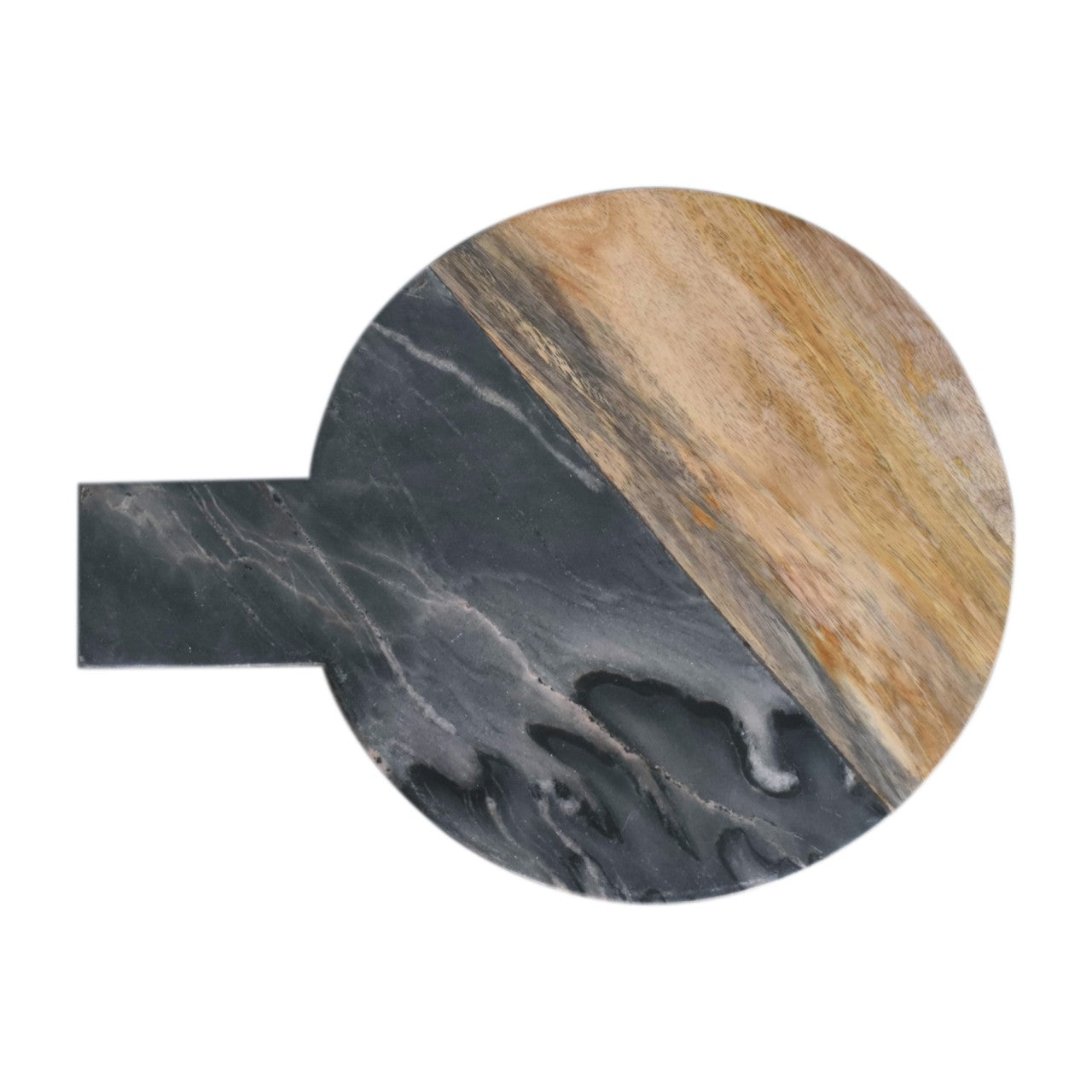 Black Marble, Terrazzo & Mango Wood Round Chopping Board - Red Ross Retail-Furniture Specialists 