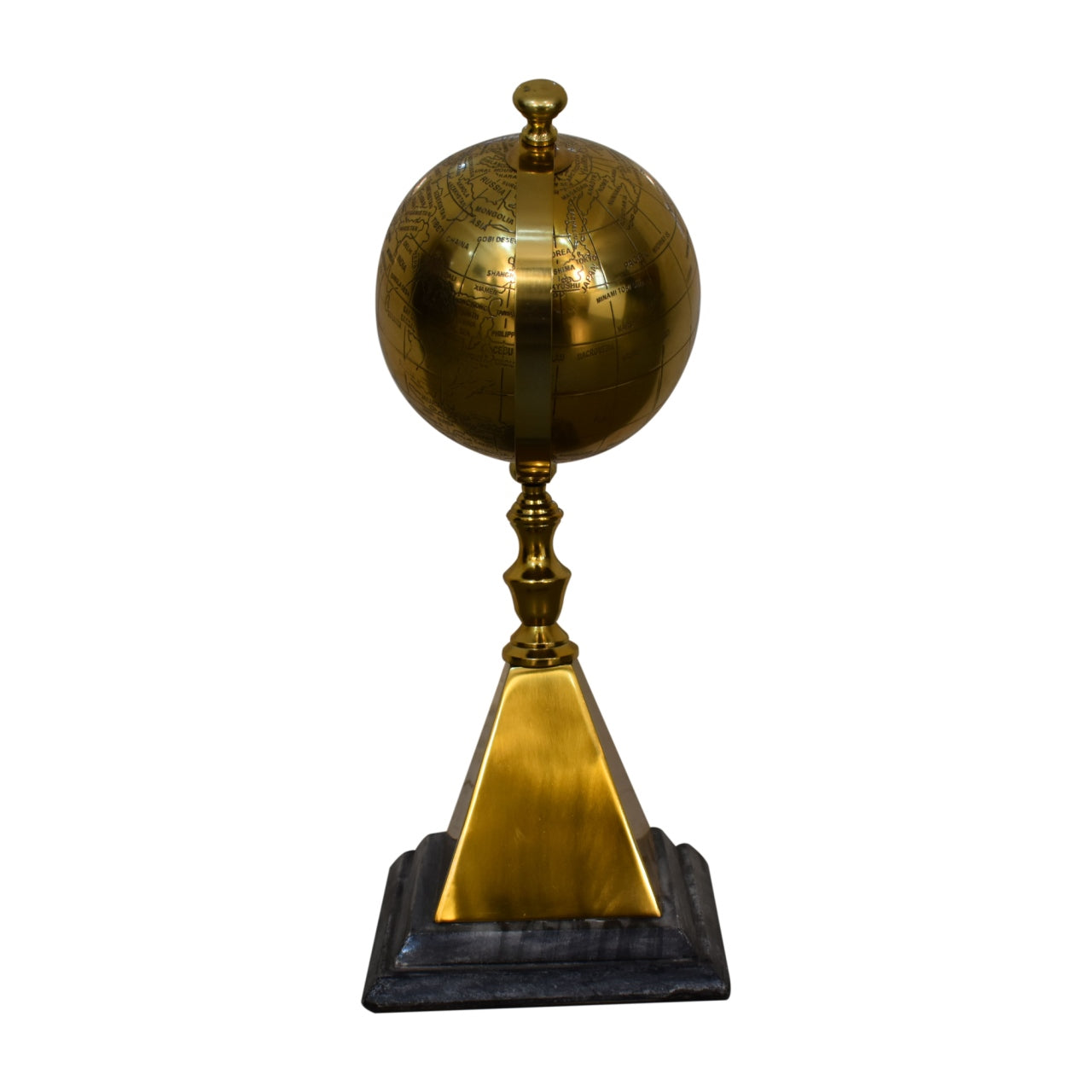 Gold Pyramid Globe - Red Ross Retail-Furniture Specialists 