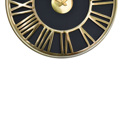 Black and Gold Wall Clock - Red Ross Retail-Furniture Specialists 