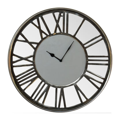 White and Chrome Wall Clock - Red Ross Retail-Furniture Specialists 
