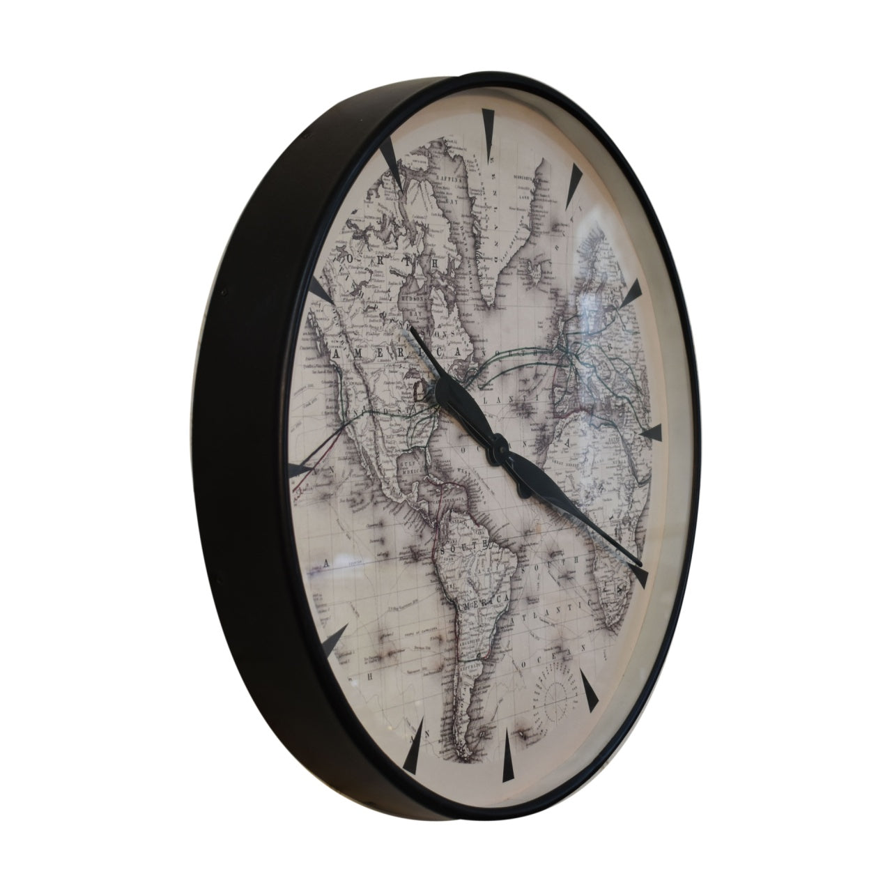 Atlas Style Wall Clock - Red Ross Retail-Furniture Specialists 
