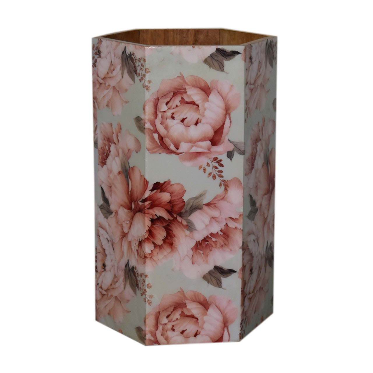 Hexagonal Pink Floral Umbrella Stand - Red Ross Retail-Furniture Specialists 