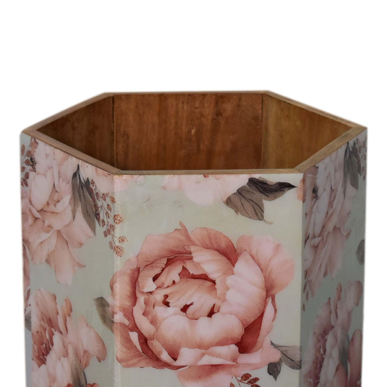 Hexagonal Pink Floral Umbrella Stand - Red Ross Retail-Furniture Specialists 