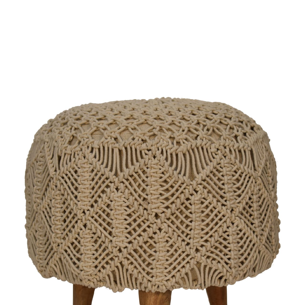 Crotchet Beige Footstool - Red Ross Retail-Furniture Specialists 