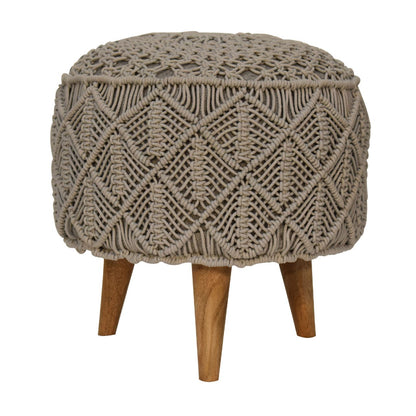 Crotchet Grey Footstool - Red Ross Retail-Furniture Specialists 