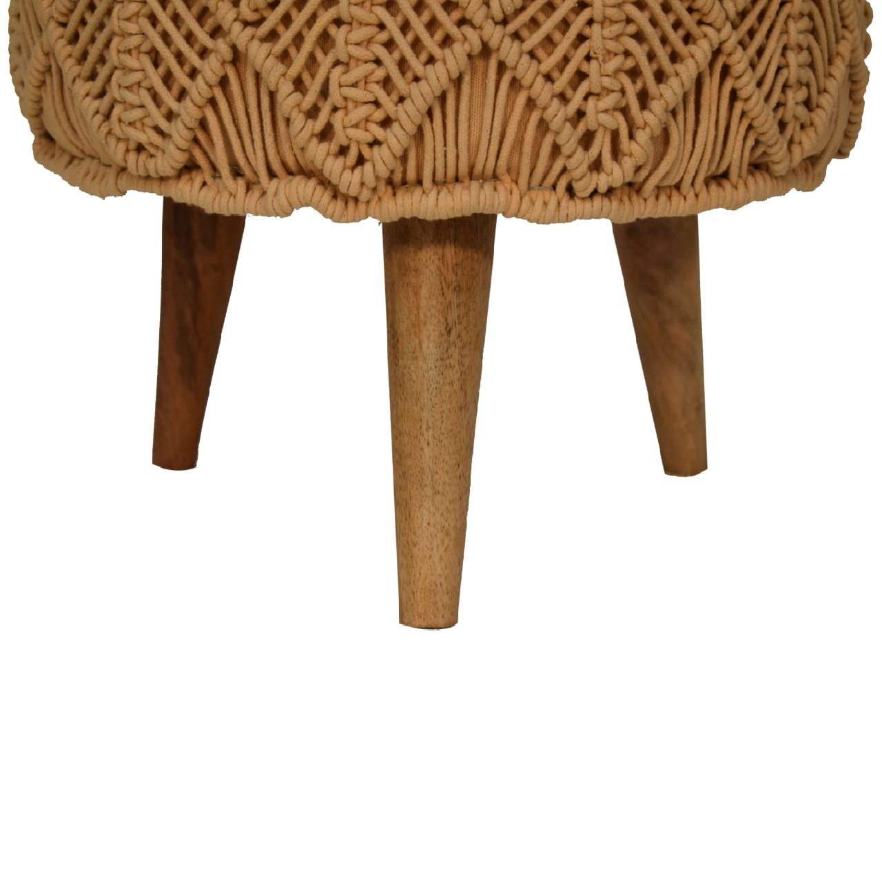 Crotchet Mustard Footstool - Red Ross Retail-Furniture Specialists 