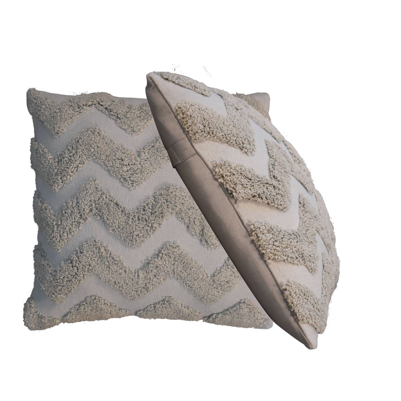 Grey Zig-zag Cushion Set of 2 - Red Ross Retail-Furniture Specialists 