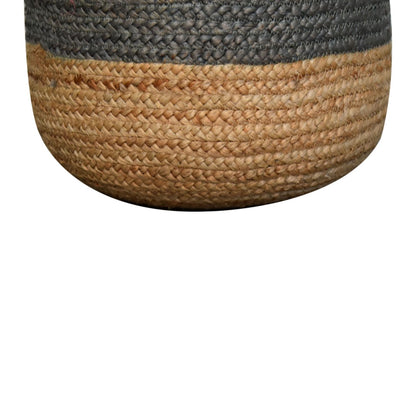 Jute Pouffe with Green Band - Red Ross Retail-Furniture Specialists 