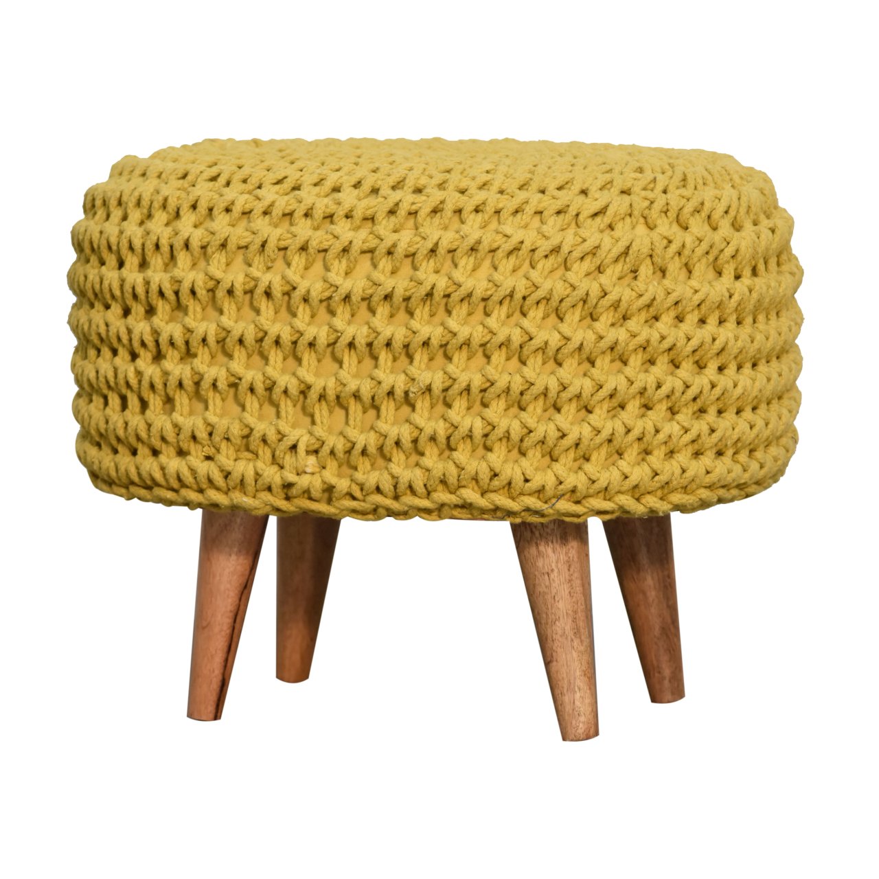 Keeva Mustard Oblong Footstool - Red Ross Retail-Furniture Specialists 