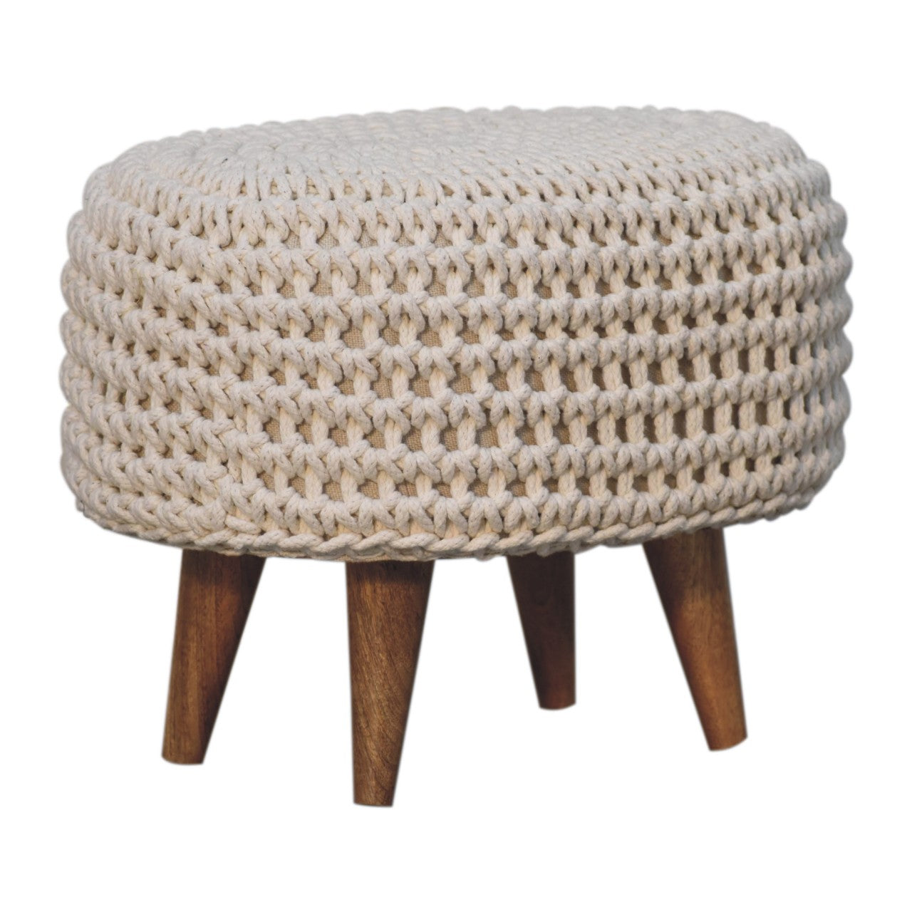 Keeva White Oblong Footstool - Red Ross Retail-Furniture Specialists 