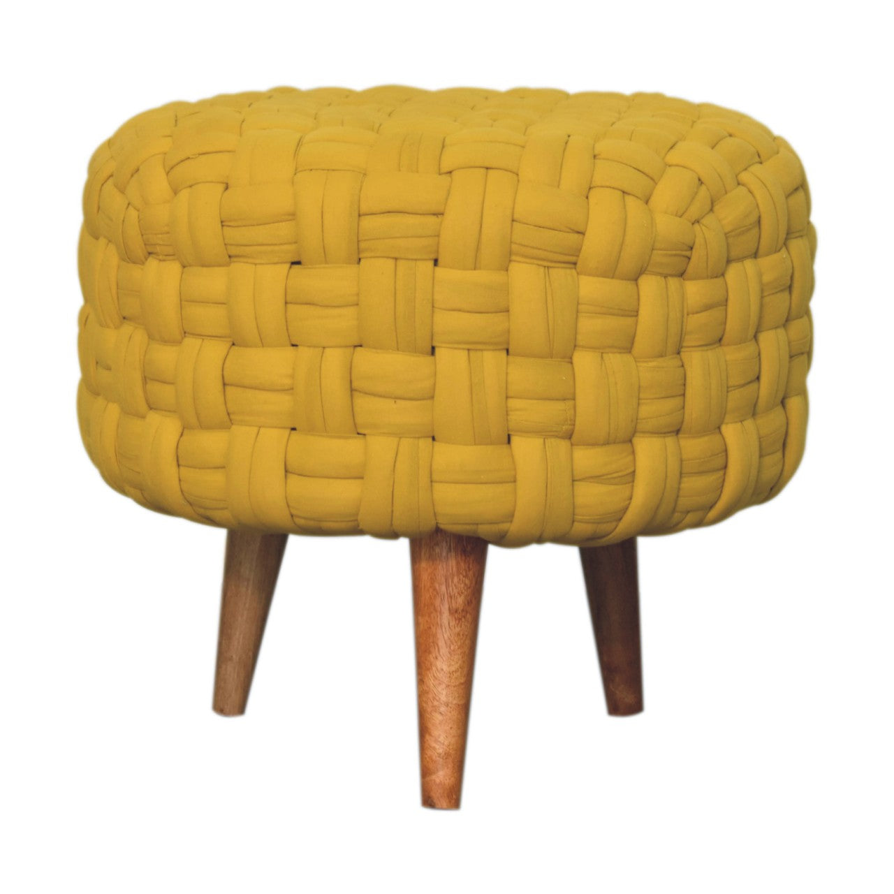 Mustard Tube Footstool - Red Ross Retail-Furniture Specialists 