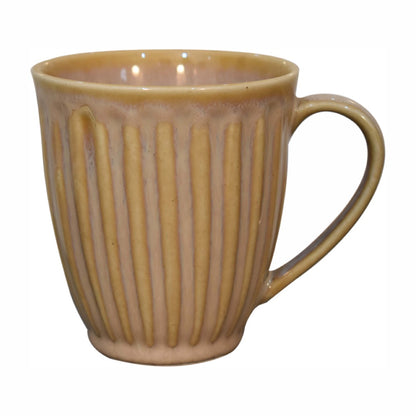 Beige Ribbed Mug - Set of 4 - Red Ross Retail-Furniture Specialists 