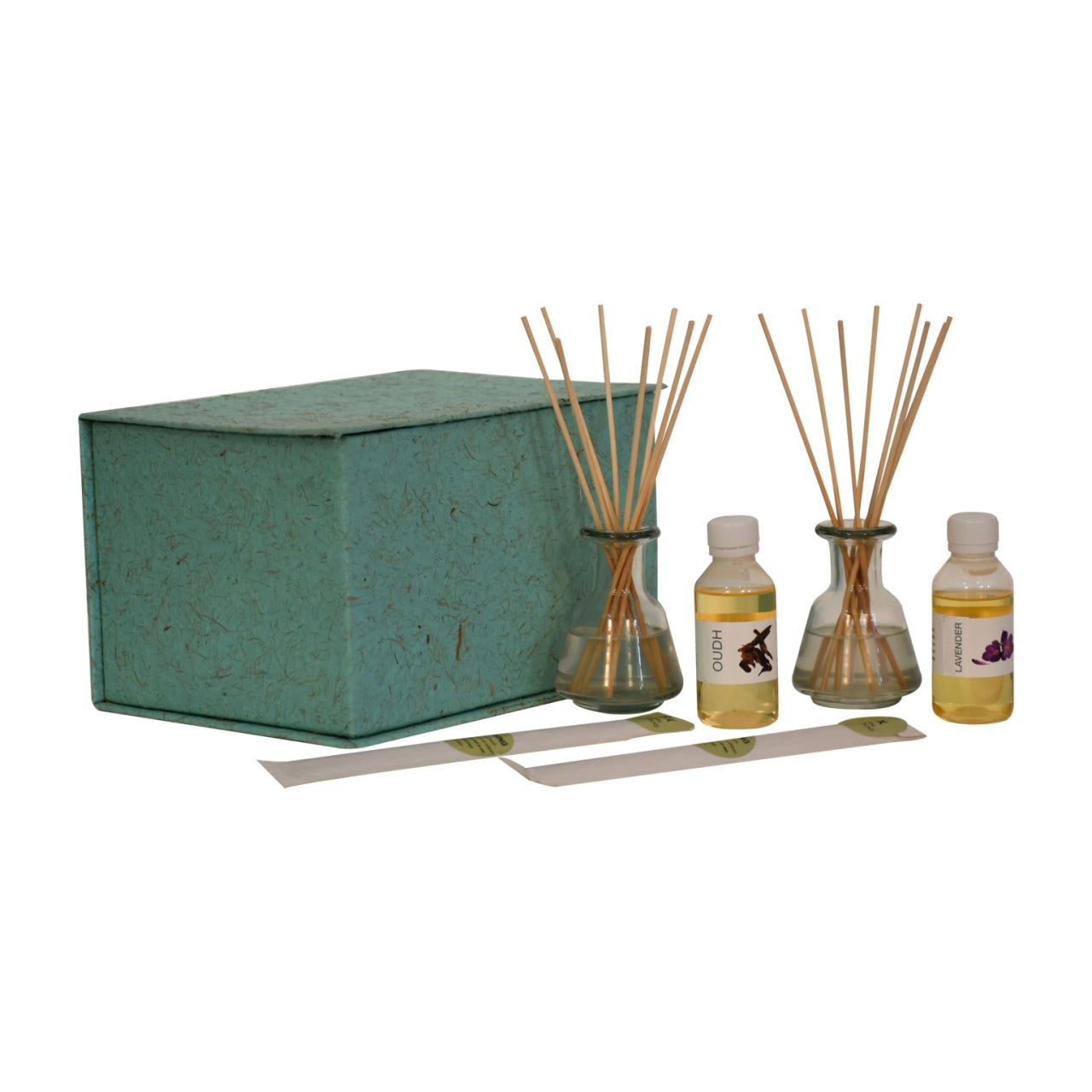 Adira Glass Bottle Diffuser Set (Lavender & Oudh) - Red Ross Retail-Furniture Specialists 