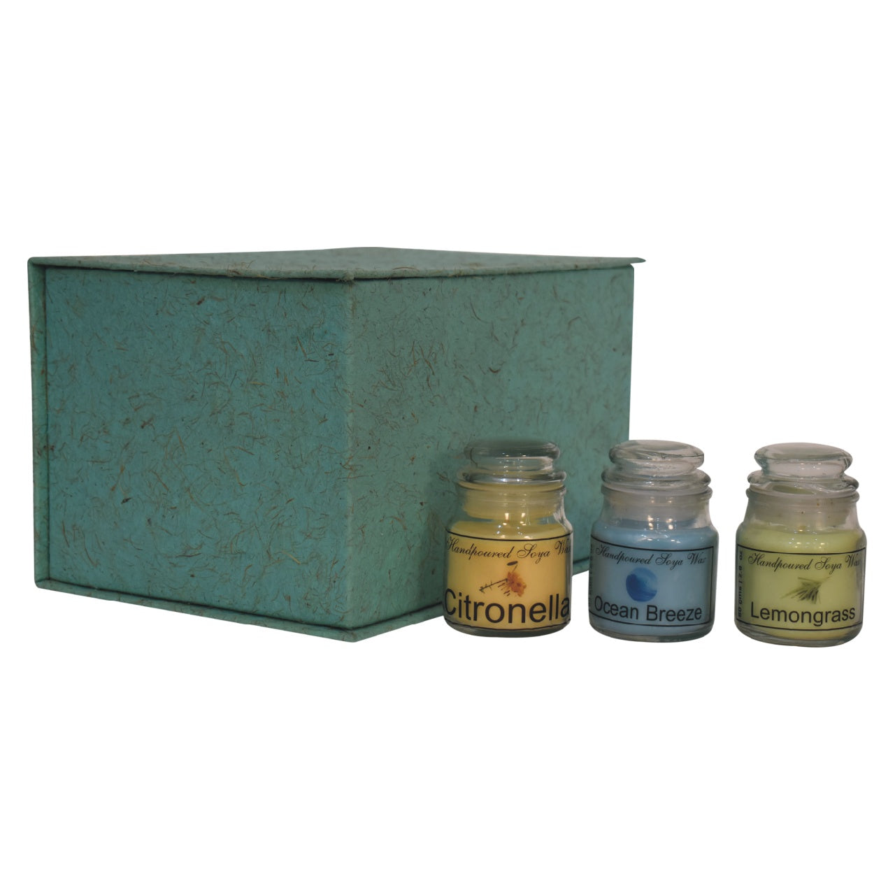 Hourglass Candle Set of 3 (Citronella, Ocean Breeze, Lemongrass) - Red Ross Retail-Furniture Specialists 