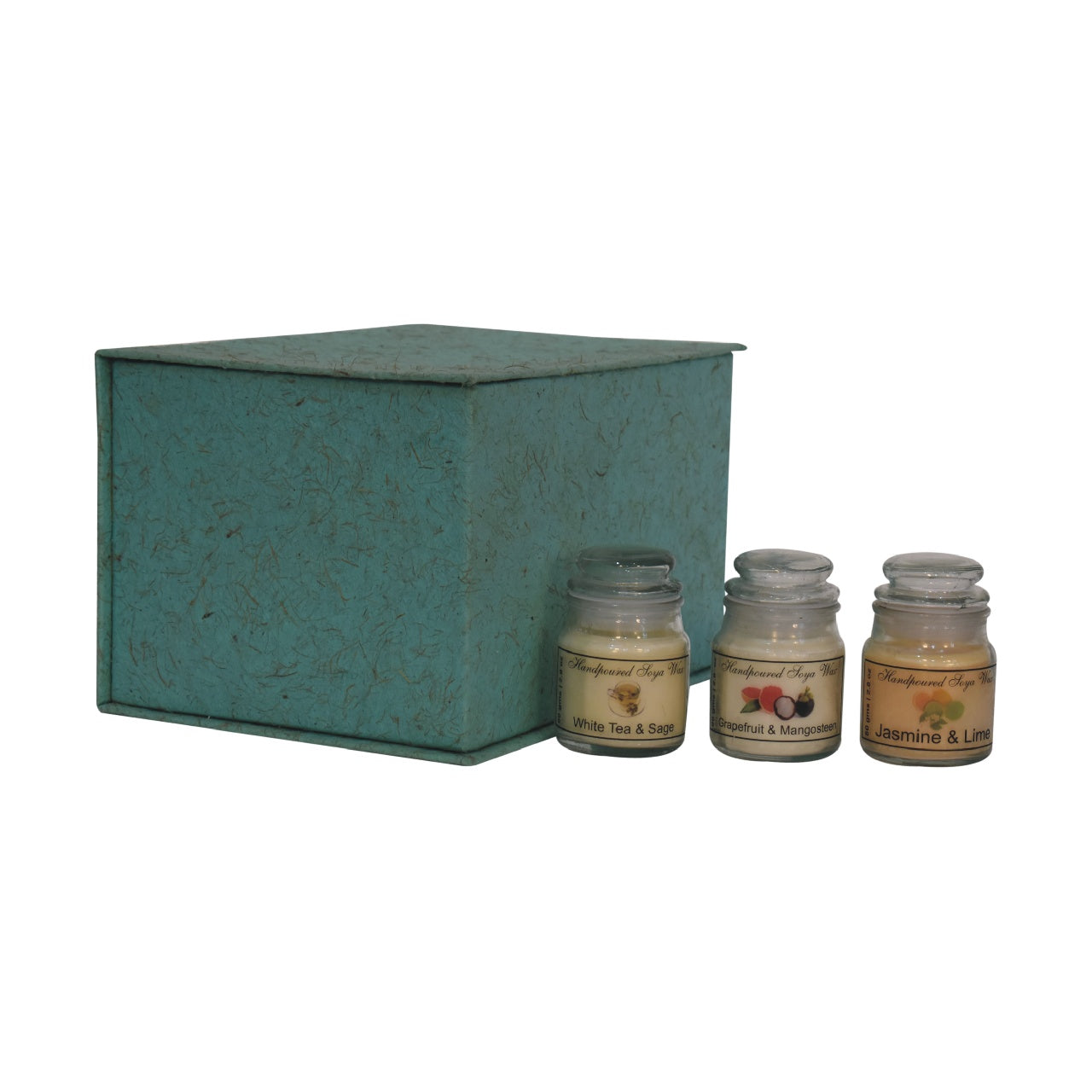 Hourglass Candle Set of 3 (White Tea & Sage, Grapefruit & Mangosteen, Jasmine & Lime) - Red Ross Retail-Furniture Specialists 