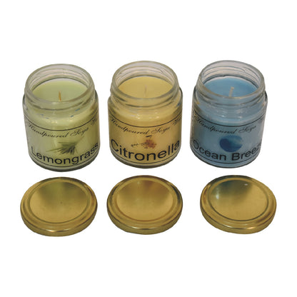 Candle Gift Set of 3 (Lemongrass, Citronella & Ocean Breeze) - Red Ross Retail-Furniture Specialists 