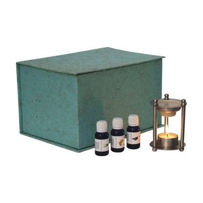 Nickle Oil Burner Set (Ylang-Ylang, White Lotus, Lavender) - Red Ross Retail-Furniture Specialists 