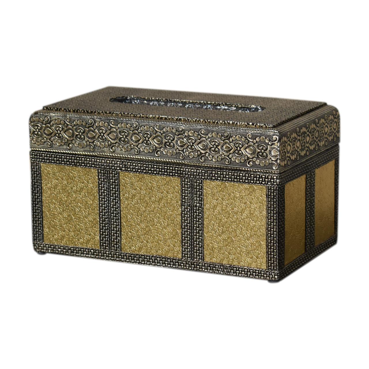 Gold Carved Brass Tissue Box - Red Ross Retail-Furniture Specialists 