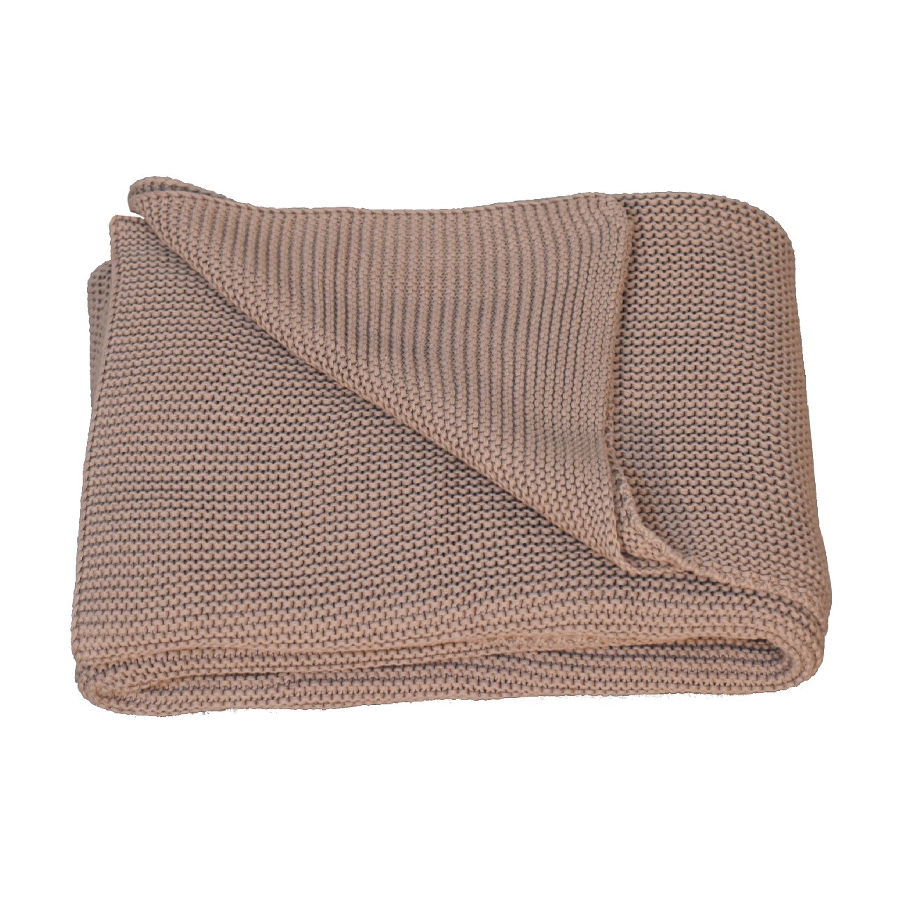 Double Bed Size Beige Knitted Throw - Red Ross Retail-Furniture Specialists 