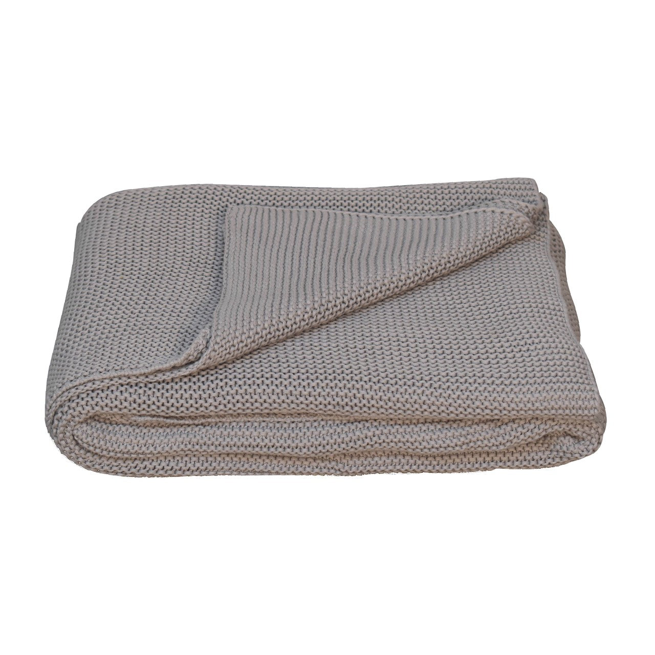 Grey Knitted Throw - Double Bed Size - Red Ross Retail-Furniture Specialists 