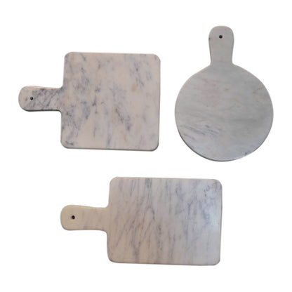 White Marble Chopping Board Set of 3 - Red Ross Retail-Furniture Specialists 