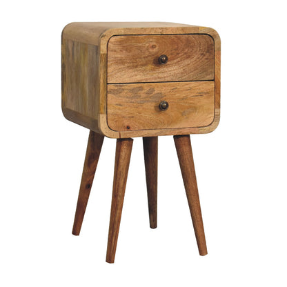Mini Oak-ish Curved Bedside - Red Ross Retail-Furniture Specialists 