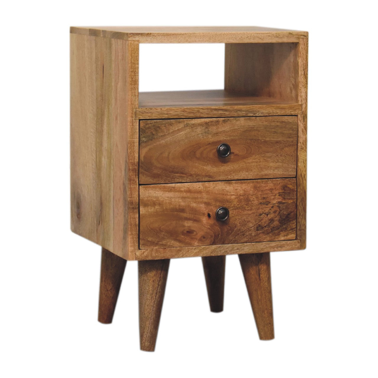 Mini Classic Oak-ish Bedside with Open Slot - Red Ross Retail-Furniture Specialists 