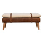 Bouclé Buffalo Hide Leather Bench - Red Ross Retail-Furniture Specialists 