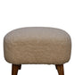 Bouclé Cream Square Footstool - Red Ross Retail-Furniture Specialists 