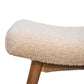Bouclé Cream Curved Bench - Red Ross Retail-Furniture Specialists 